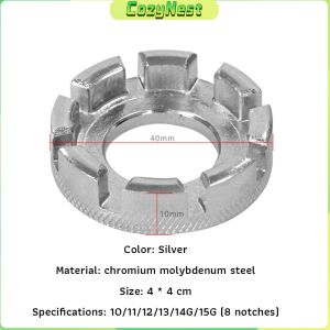 C.N. Bike Tool Spoke Wrench Bicycle Steel Wheel Rim Spanner Silver Color