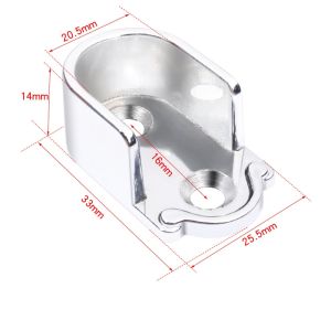 3/41 Closet Wardrobe Rod Flange Bracket Curtain Rod Holder Oval/Round Pipe Seat High quality