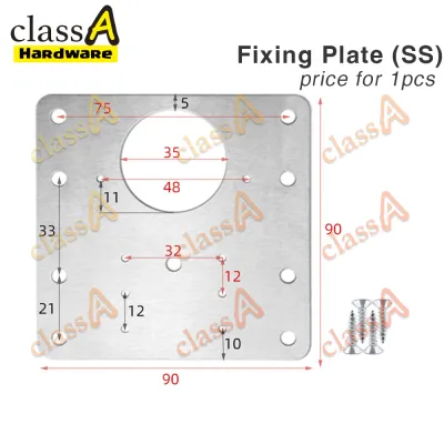 ClassAHW Stainless Steel Kitchen Wardrobe Cabinet Chipboard Door Hinge Repair Fixing Mounting Plate For Installation