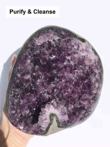 Purify & Cleanse Đá Thạch Anh Tím Tinh Thể 1649 gram Amethyst Cluster Healing Stone Medition Decoration Phong Thuỷ Trang Trí Nhà Cửa