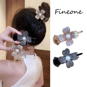 1PC Elegant Rhinestone Flower Hair Claws Sweet Hair Clip Hairpin Grip Barrette Fashion Women Girls Hair Accessories Gifts