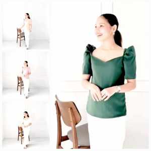 Casual Plain Color  Modern Filipianiana  Sweetheart Neckline Bolero Top    - xs to large - classy and elegant - timeless classic  - timeless piece - casual office or party - classic piece - super kapal ng tela - hindi kayo magsisi - our aim is to produc