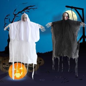 SI958 น่ากลัวมากๆ จี้เลือดผีฮาโลวีน ดีไอวาย เทศกาลในงานเทศกาล เครื่องประดับแขวนผีสีขาว สร้างสรรค์และสร้างสรรค์ ตลกๆ เครื่องประดับผีฮาโลวีน เทศกาลผีผี