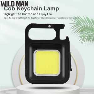 Mini Keychain Flashlight LED USB Rechargeable Small Pocket Work Light Portable 500 Lumens Led Flashlights Outdoor Camping Light