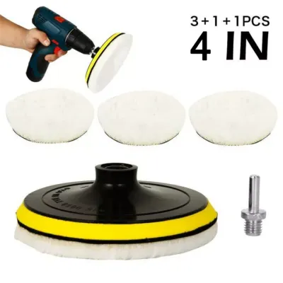 Bộ 5 phụ kiện 4 inch thay thế cho máy đánh bóng xe hơi chất lượng cao