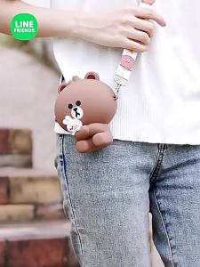 [Line Friends] กระเป๋าใส่เหรียญผู้หญิงมินิสะพายข้างกระเป๋าใบเล็กกระเป๋าใส่บัตร2ใน1กระเป๋าเก็บเหรียญจี้กุญแจน่ารัก
