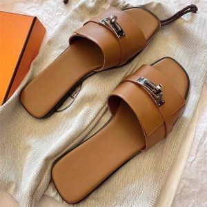 Free Shipping WomenS Summer Outdoor Slippers Featuring A Single-Strap Design With A Metal Buckle Versatile For Vacation And Beach Wear