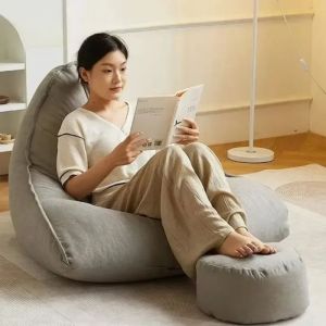 xpkQ Flannel Living Room Lazy Single Sofa Bedroom Balcony Leisure Chair Simple Modern Bean Bag Sofas Detachable Washable Home Decor P7Q2M