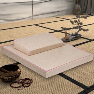 【wuxih】Pure Coconut Shred Meditation Cushion Meditation Cushion Home Buddha ibadat meditasi Mat melutut meditasi Futon Seat Cushion doa mat