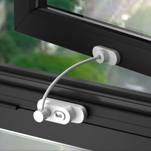 FOUNDTWO Metal Window Safety Lock Thickened Anti-theft Window Limiter High-rise Anti-fall With 4 Screws and 1 Key Window Stopper Home