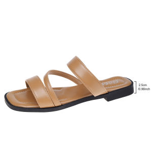 WomenS Summer New Retro Beach Casual Square-Toed Open-Toed Simple Roman Sandals