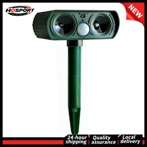 【HOSPORT】 เครื่องกันแมลงและสัตว์อัลตราโซนิกกันน้ำพลังงานแสงอาทิตย์สำหรับสวนและพื้นที่กลางแจ้ง