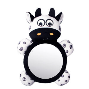 Baby Mirror Toys Multi-Function High Contrast Black and White Baby Toy Infant Soft Mirror Tummy Time Easy to Install Infant Toys