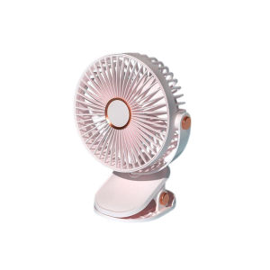 Small Fan คลิปในพัดลมพร้อมไฟ แรงลม 5 ระดับ แบบหนีบได้ แขวนได้ไฟกลางคืนปรับมุมได้ 720°ฟรี