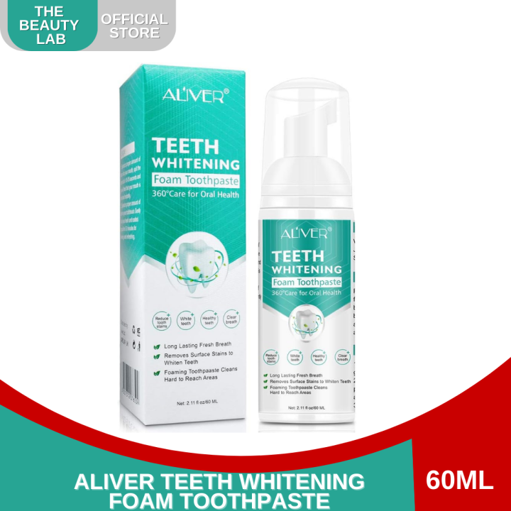 Beauty Lab ALIVER Teeth Whitening Foam Toothpaste Long Lasting Fresh