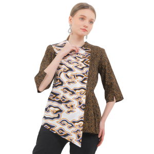 Arjuna Weda Blouse Batik Wanita Motif Mega Mendung