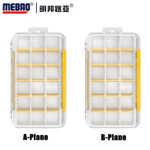 กล่องเหยื่อเปิดสองด้านกล่องเหยื่อตกปลากล่องเครื่องมือตะขอตกปลากล่องเก็บเหยื่อล่อกล่องอุปกรณ์ตกปลาหลายช่อง