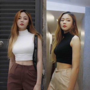 Áo croptop nữ 3 lỗ cổ cao thời trang xixo chất thun borip cao cấp sang mịn đẹp