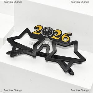 [COD] Fashion Change 2026 Number Eyeglasses Happy New Year Glasses Glitter Sunglasses Cosplay Prop Xmas Party Decoration Funny Glasses