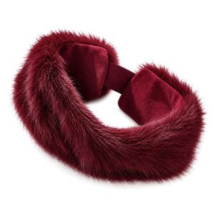YH4F Fluffy Faux Rabbit Fur Faux Fur Headband Elastic Wide Brim Winter Ear Warmer Gifts Soft Headwrap Hair Band