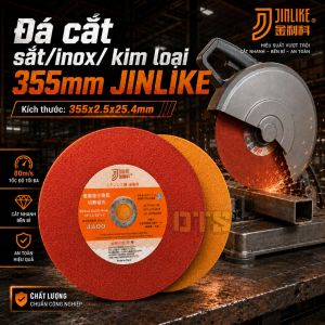 Đá cắt sắt/inox/kim loại 355mm JINLIKE – Lưỡi cắt kim loại chính hãng sắc bén an toàn chống vỡ lâu mòn