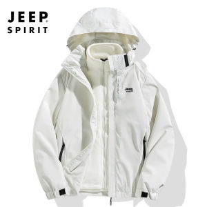 เสื้อแจ็กเก็ตสำหรับทั้งหญิงและชาย Jeep 3-In-1กันลมกันน้ำบุนวมเย็นเสื้อผ้าปีนเขากลางแจ้ง