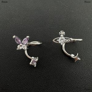 [COD] fhsav 1PCS S-shaped Butterfly Saturn Surround Planet Spiral Ear Bone Nail For Women Ear Bone Ring Earrings Accessories