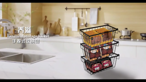 5 Pack Freezer Organizers Stackable Bins Refrigerator Storage Basket Wire Drink Organizer Metal Texture for Meat Fish