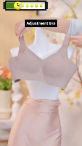 [SILKELLE] Womens Seamless Plus Size Push-Up Wireless Bra - Wide Comfort Straps