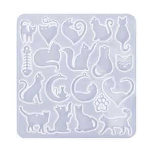 Creative Pendant Molds Earrings Silicone Mold Cats Shape Daily Wear Jewelry Molds Silicone Texture for Jewelry Making