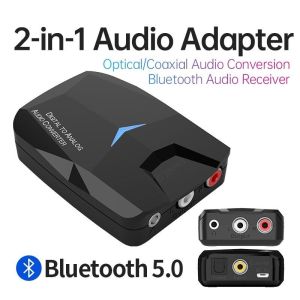 Bộ Chuyển Đổi Âm Thanh Số Bluetooth 5.0 Sang Analog tín hiệu quang sang av audio kỹ thuật số cáp đồng trục đến 3.5mm AUX RCA L/R