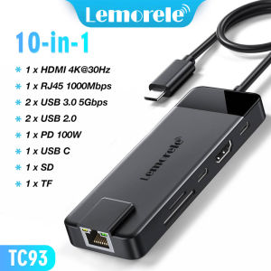 Lemorele USB C to HDMI to Type C HDMI Adapter USB C HUB Docking Station Laptop Dock Hdmi Splitter
