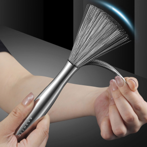 Floor Scrubber Stainless Steel Pan Brush Kitchen Handle 22.5X7X7CM Wok Accessories Silver Washing Metal Cleaning