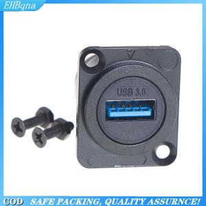 [COD] D type Metal USB Socket Double Pass Connector USB 3.0 Connector Panel Mounting
