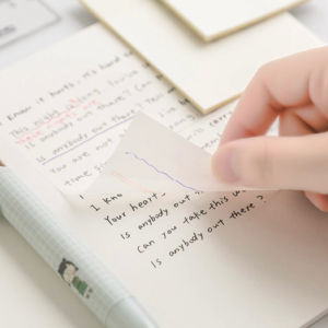 LVYIMAO ⭐กระดาษโน๊ตใส มีกาว กระดาษโน๊ตแบบใส ใช้ดี กันน้ำได้ โพสอิทใส โพสใส ไม่บังตัวอักษร เน้นข้อความ จดบันทึก สมุด หนังสือ [เครื่องเขียนนักเรียน]