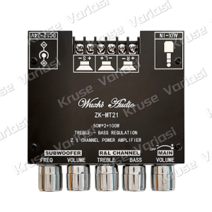 TDA7498E Modul ZK-HT21 ZK-TB21 Power amplifier 160w x 160w+220w 2.1 Channel Power Audio Penguat Suara Stereo Papan AMP Bluetooth 5.0 Amplifier Board
