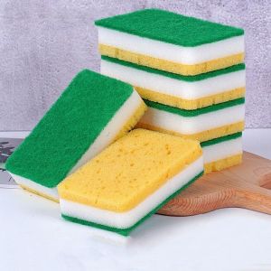 3pcs Double-Sided Dishwashing Sponges - Perfect for Household Cleaning & Kitchen Tableware Pot
