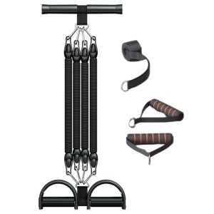 FIGHTINPC 3/4 sợi Dụng cụ tập ngồi kéo lên bàn đạp Giảm béo dạ dày 50/75/100 Pao Máy tập cơ bụng Thiết bị tập luyện tại nhà Đa chức năng Dây căng với tay cầm và bàn đạp Dành cho săn chắc cơ bụng