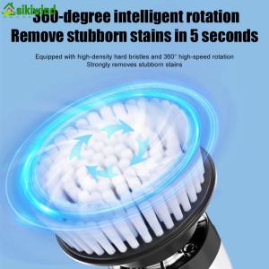 Electric Spin Scrubber Waterproof Cordless Cleaning Brush 2 Speeds Shower Scrubber for Bathroom Kitchen Floor Grout Tile