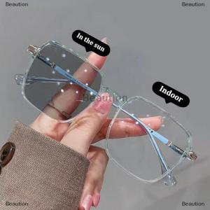 [COD] Beaution New Photochromic Glasses Anti Blue Glasses Men Women Color Changing Eyeglasses Anti UV Sunglasses Square Clear Frame Eyewear