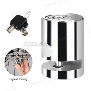 SEAMETAL Mini Disc Brake Lock Zinc Alloy Steel Motorcycle Security Wheel Disk Lock Anti Theft Disk Lock for Motorbike Bicycle Scooter