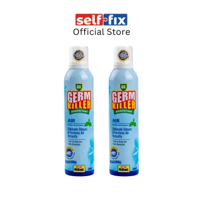 [BUNDLE OF 2] GK-Germkiller Air Freshener Disinfectant Spray 300ml - Certified Hospital Grade Pet Friendly Child Safe PH Neutral - Eliminates Odour & Airborne Bacteria/Germs (GK Germ Killer) (By Vance Chemicals)