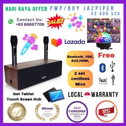 Jazpiper Voice v3 2025 5th Gen Model all-in-one KTV Family Karaoke set ...