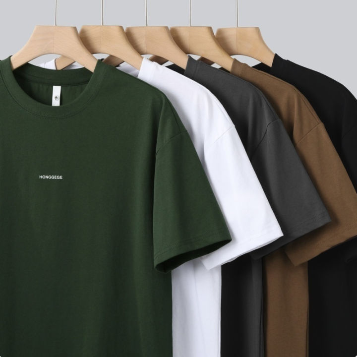 Cotton T Shirt Men Summer Comfortable Round Neck Casual Short