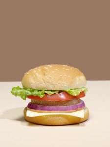 Bộ 8 chiếc đế lót ly hình hamburger đệm cách nhiệt cho cốc cà phê thiết kế nhiều lớp sáng tạo đế lót ly thủy tinh