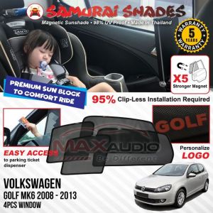 Car Sunshade VOLKSWAGEN POLO GOLF MK5 MK6 MK7 JETTA PASSAT B6 B7 B8 TIGUAN Magnetic SAMURAI SUN SHADE Pelindung Matahari