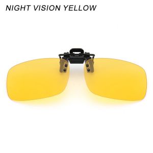 GLOBECART Fashion Anti-Glare Rimless Flip Up Polarized Clip-on Sunglasses Driving Glasses Night Vision