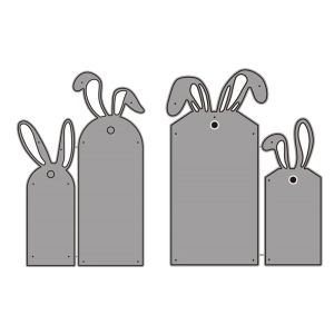 Metal Die Cuts Easters Rabbits Label Cutting Dies Embossing Stencils Molds for Photo Scrapbooking Decorations