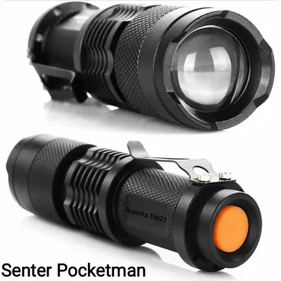 Senter Mini pocketman Swat 3w LED Cree Waterproof Flashlight 2000 Lumens