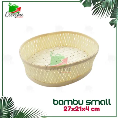 Keranjang Bambu Parcel Parsel Segi Oval Besar Keranjang Buah Souvenir Pernikahan Warna Polos Rotan Anyam Ukuran Kecil Sedang Besar Small Medium Large